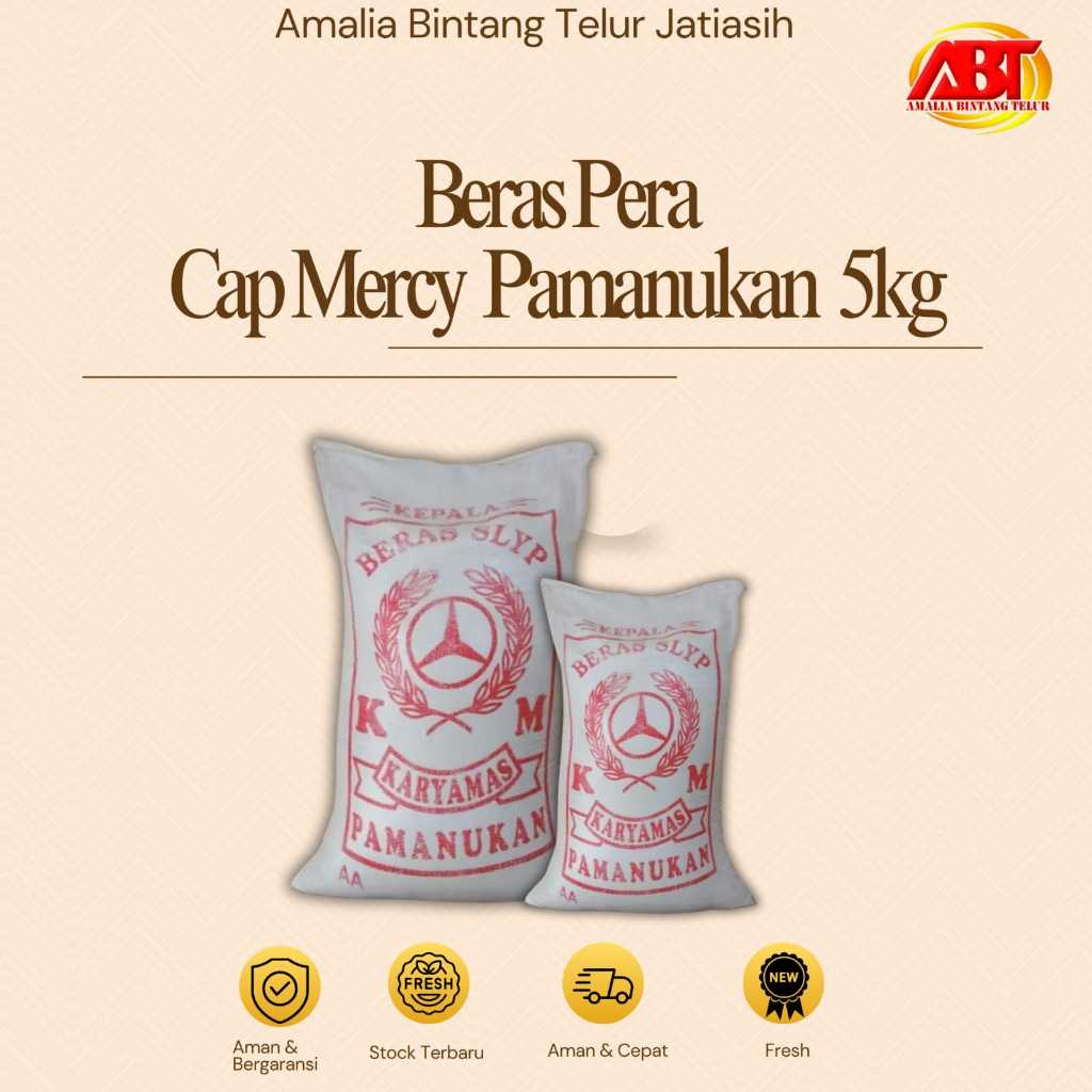 

ABT - 5Kg Beras Pera Cap Mercy Pamanukan Putih, Bersih, Enak (FRESH-BERSIH-BERGARANSI)