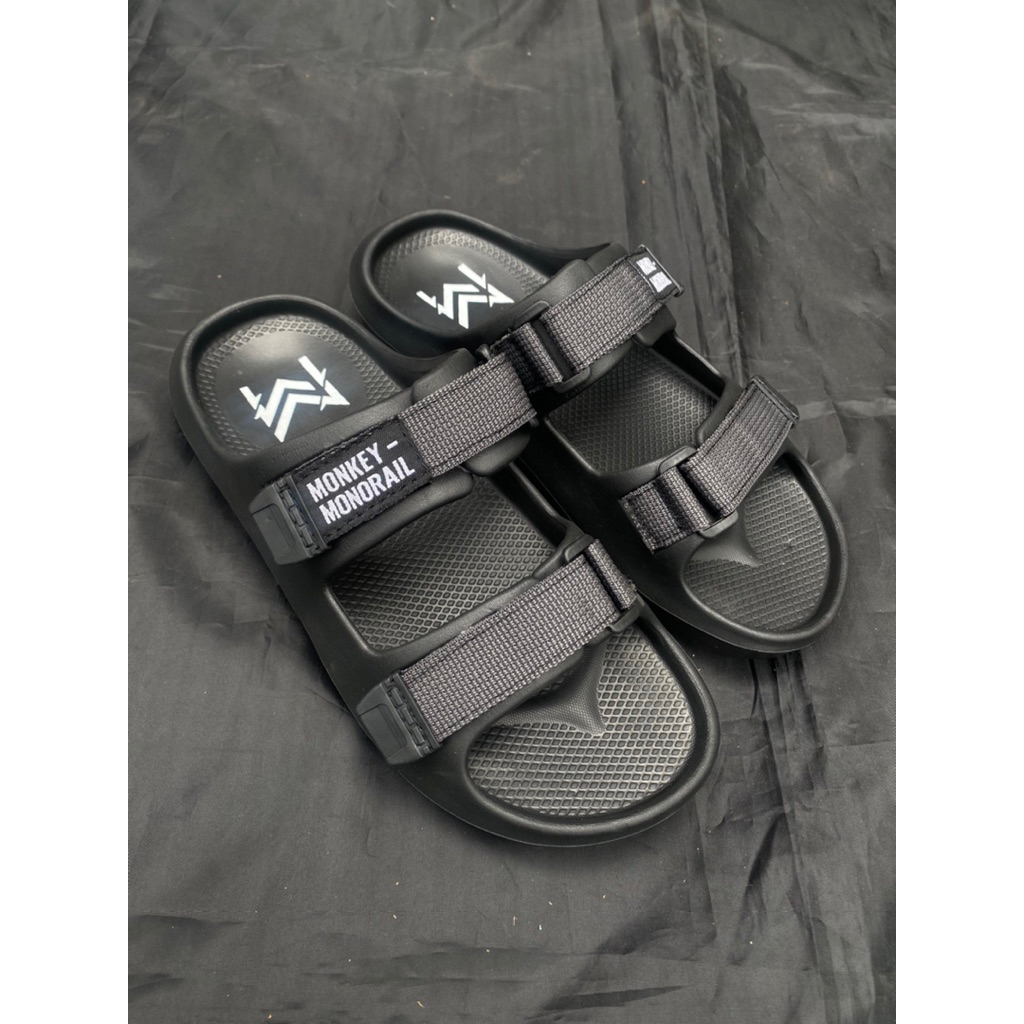 Monkey Monorail - Royal Shoes Rubber Black-Grey | Pria Wanita Royal Shoes Rubber Sandal Karet Sliop 