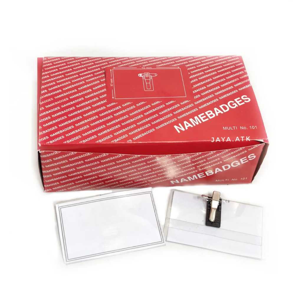 

1PAK 50PCS NAME TAG MULTI JEPIT PENITI TANDA PESERTA ID CARD NAMA PESERTA 9X6 10X7 CM