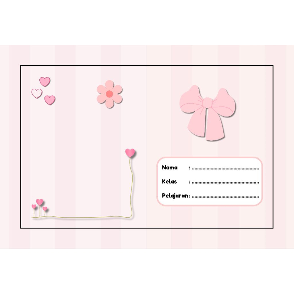 

10lbr Sampul Buku Tulis Custom Pink Series