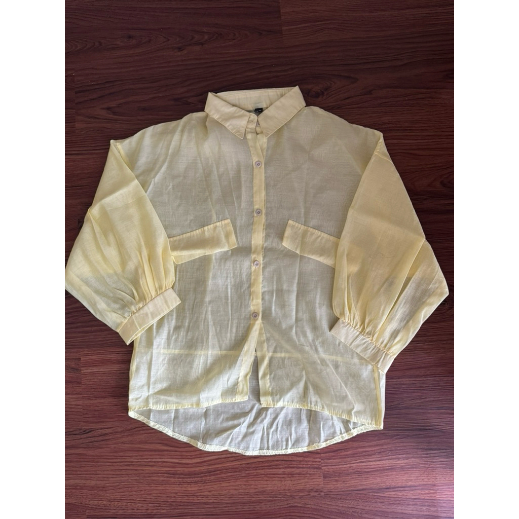 outer organza nagita slavina kuning preloved