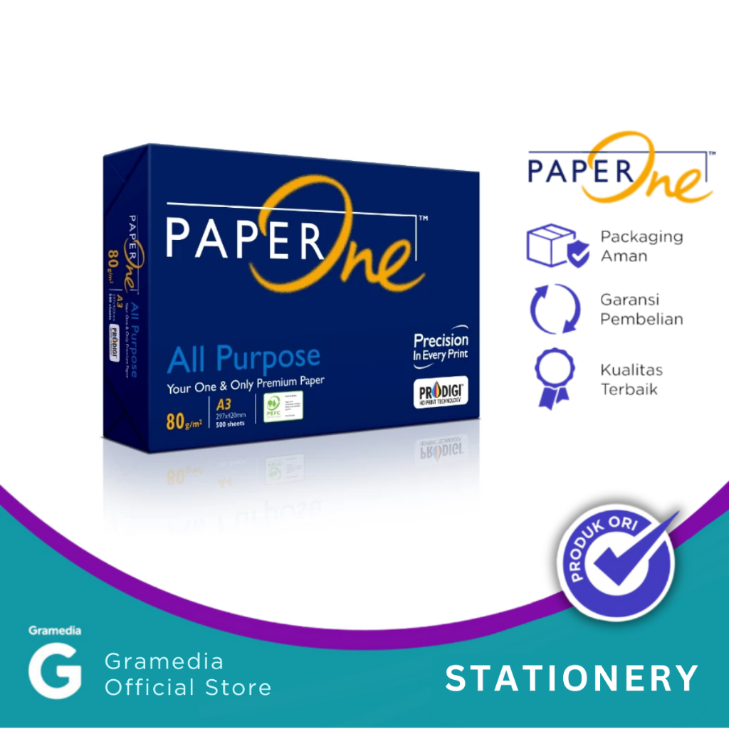 

Gramedia Pettarani - KERTAS HVS PAPER ONE A3 80GSM