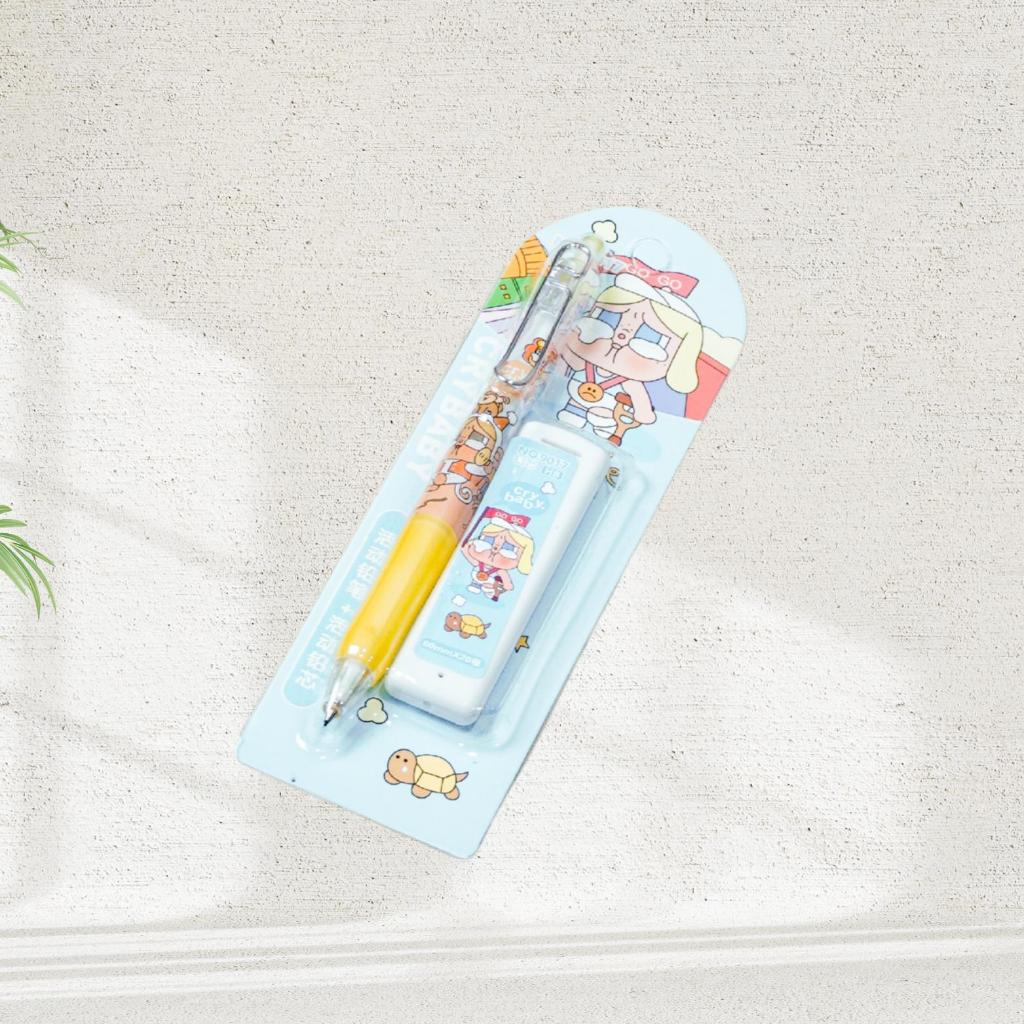 

-MOJIBOX- Pensil Mekanik + Refill Isi Pensil mekanik - karakter- lucu- pensil dan isi pensil - matic- lucu