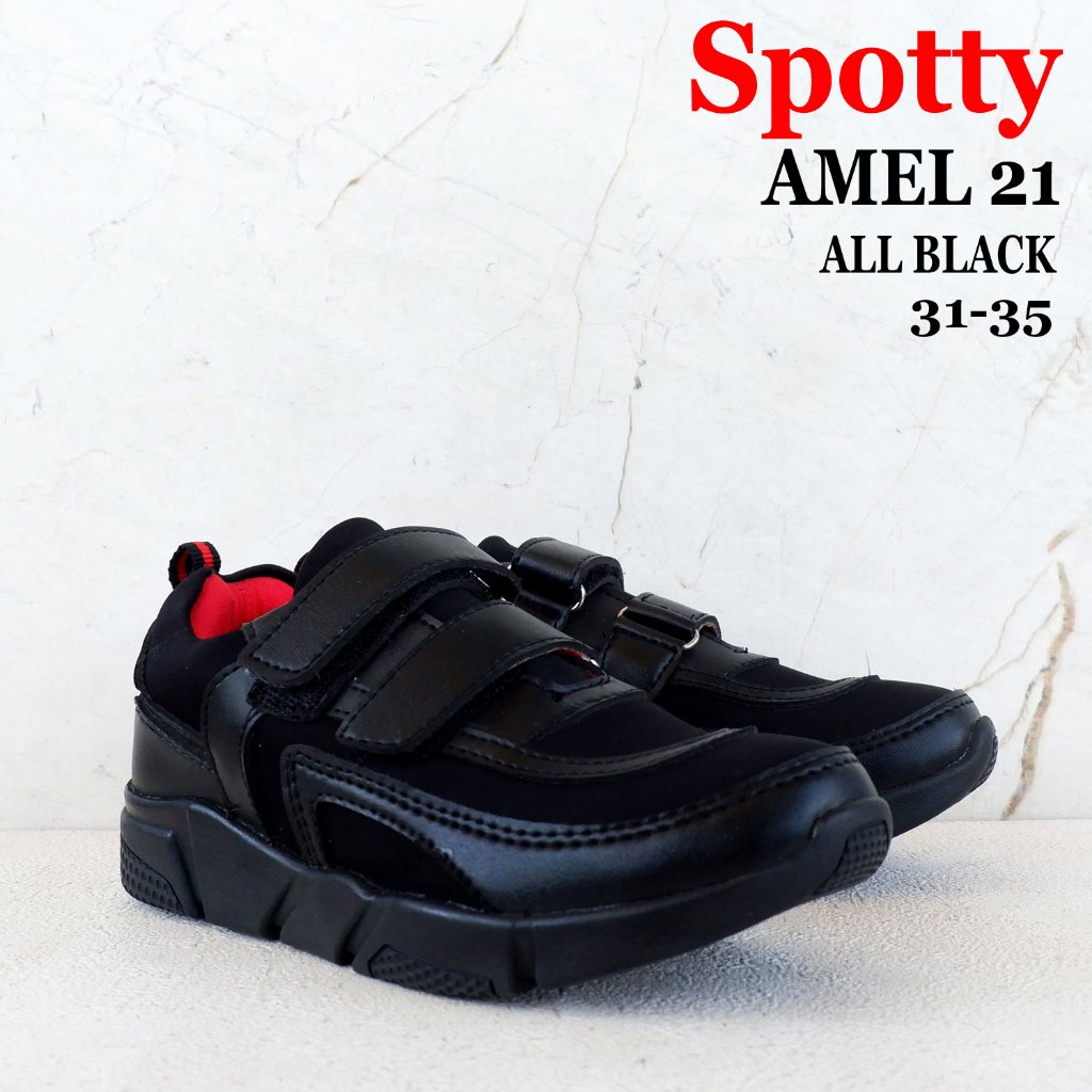 Sepatu Sekolah SPOTTY - size 31-41 - VIVI 03 / AMEL 21 / MILA 02 / NICOLE 02 - Sepatu Perekat - Sepa