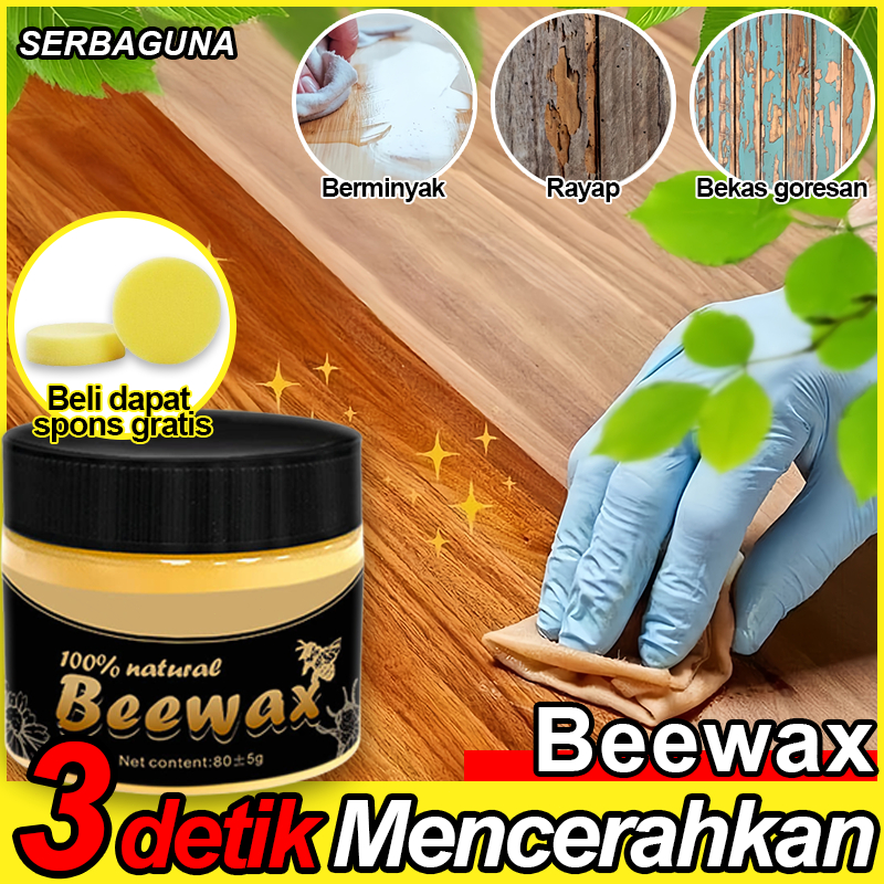 Beeswax pengkilat lantai kayu 80g cat kayu mengkilap pembersih lantai kayu Penghilang Kusam Kotor Be