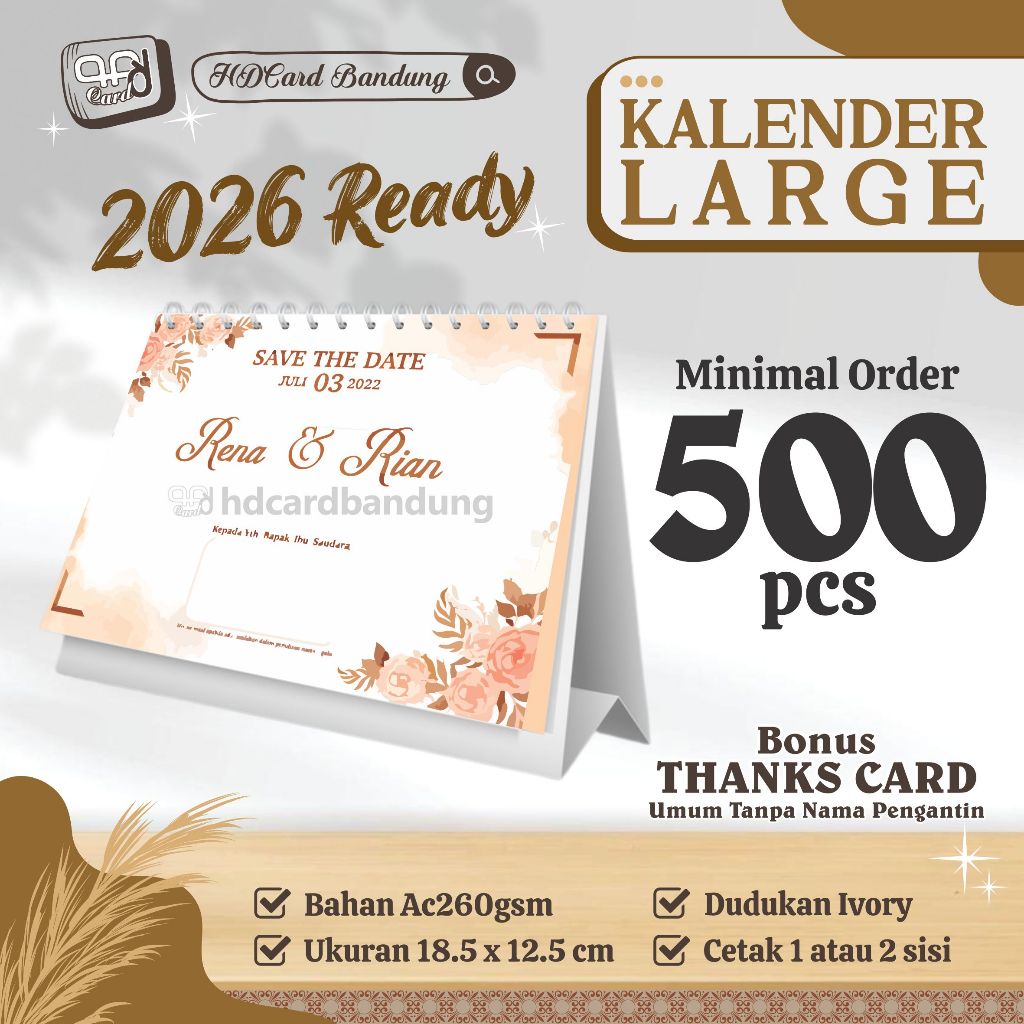 

Undangan Kalender Large Cantik Unik l Kalge