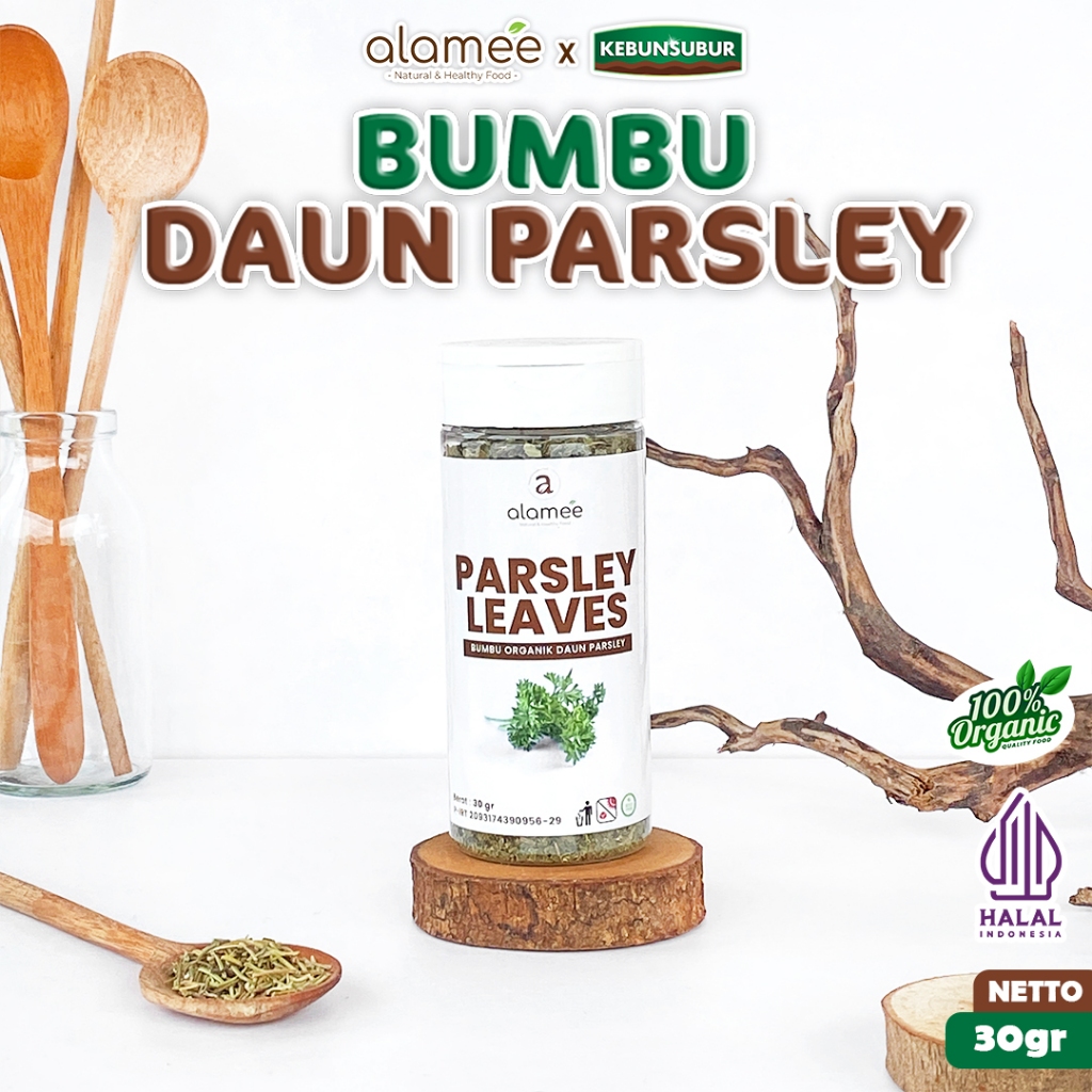 

ALAMEE Daun Parsley Kering Dried Persley Flakes Peterseli Leaves Bumbu Dapur Garnish 50 Gram Kebunsubur