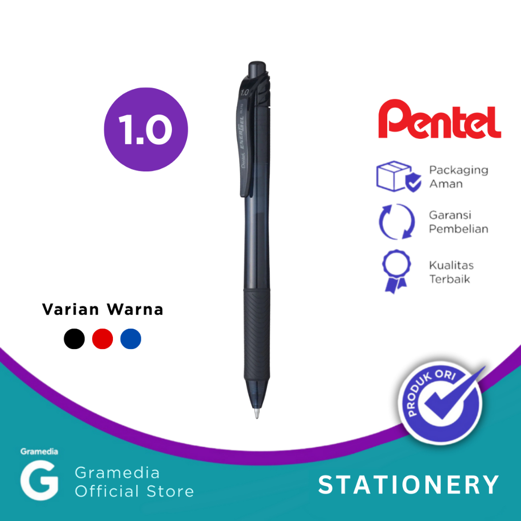 

Gramedia Pettarani - BALLPOINT PENTEL ENERGEL 1.0MM