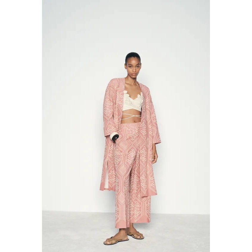 MEILIE Pink Cardigan || Cardigan Pink Embroidery 1