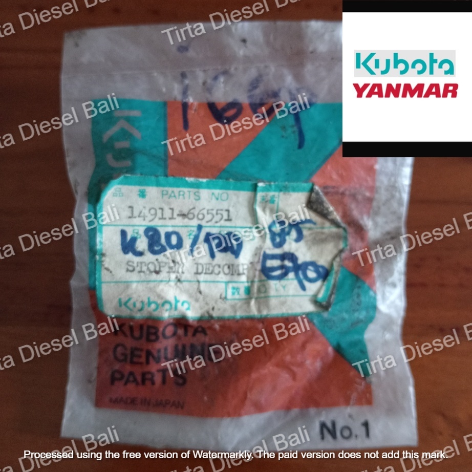 KUBOTA STOPPER DECOMPRESS PLAT DUDUKAN PENAHAN PER KOPLING RD 55 - 65 - 85 - 105 - 115 14911-66551 O