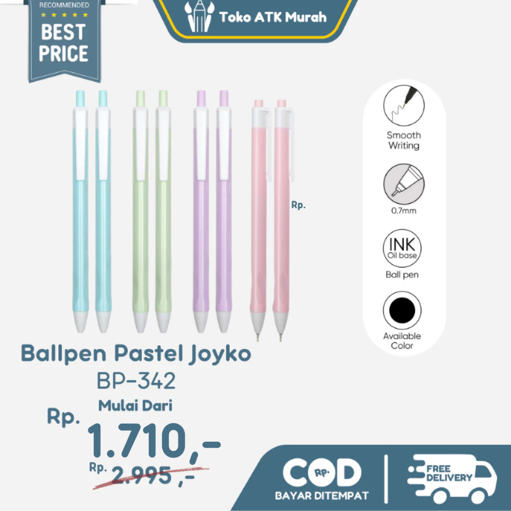 

Pulpen Cetek Joyko BP-342 Vokus 0.7 mm Pena Ball Pen