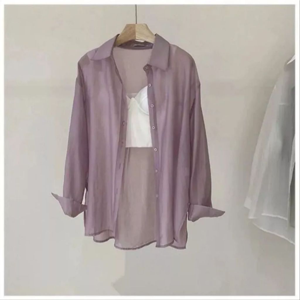 Ami Collection - Kemeja Basics Kekinian / Kemeja Transparan / Kemeja OOTD