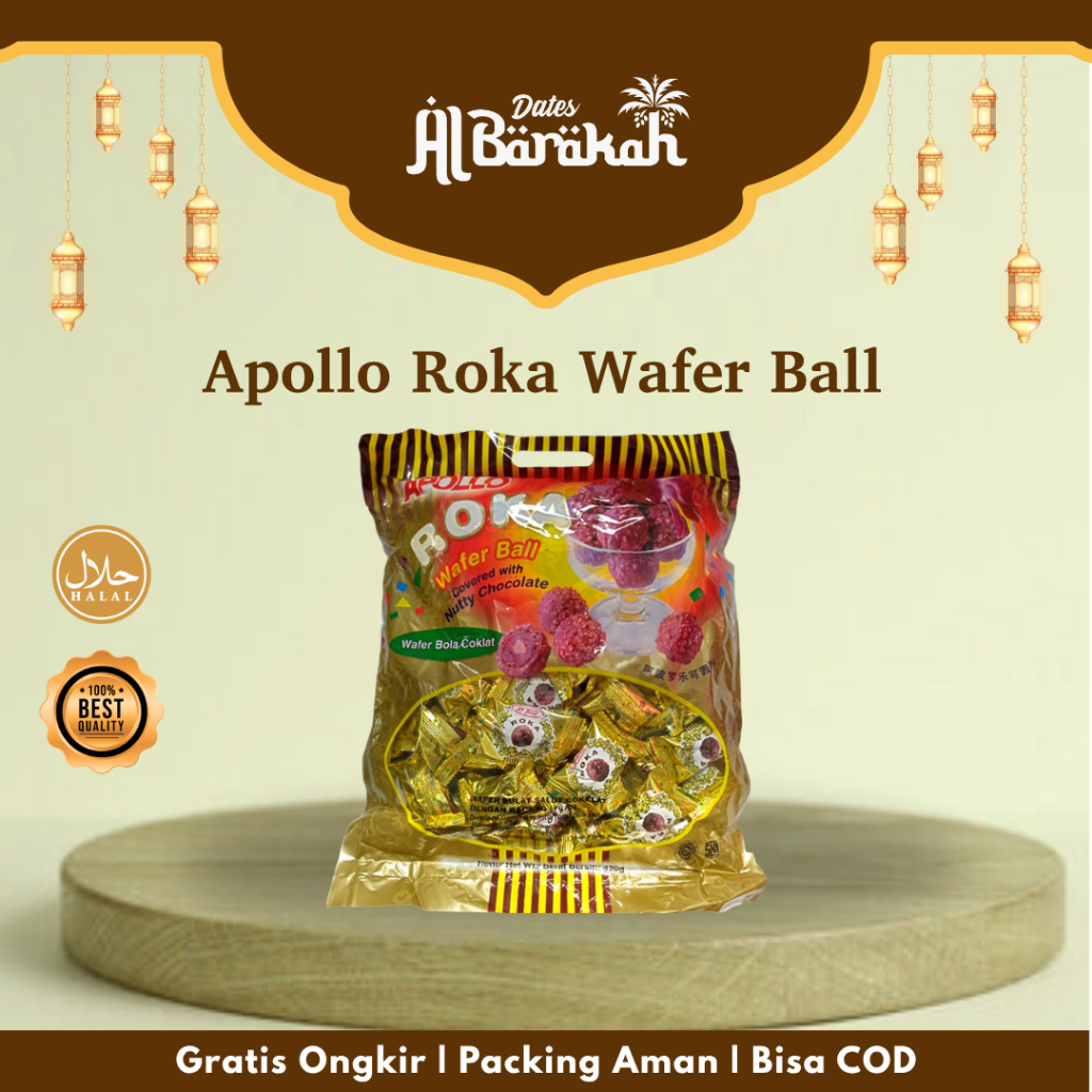 

Roka Apollo Wafer Ball 300Gr - Cokelat Renyah, Cemilan Favorit