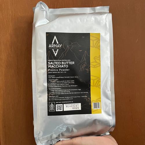 

Premix Powder Salted Butter Macchiato Arnav 1 Kg - Bubuk Premix Macchiato Premium