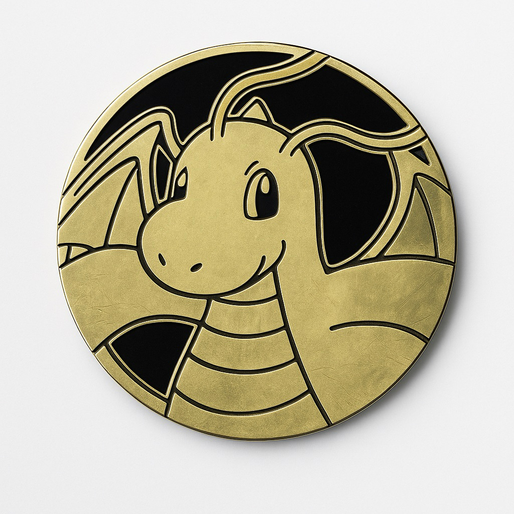 Flip Coin Dragonite Pokemon TCG Jumbo/ Koin Flip Pokemon Jumbo Dragonite