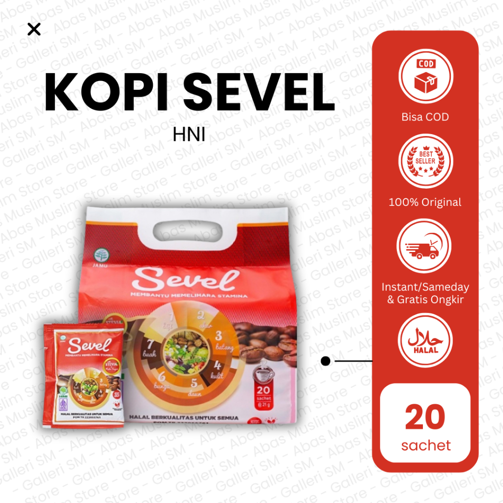 

Kopi Sevel HNI Minuman Serbuk Hebral Menjaga Stamina Daya Tahan Tubuh Habbat Stevia 20 Sachet Habbat