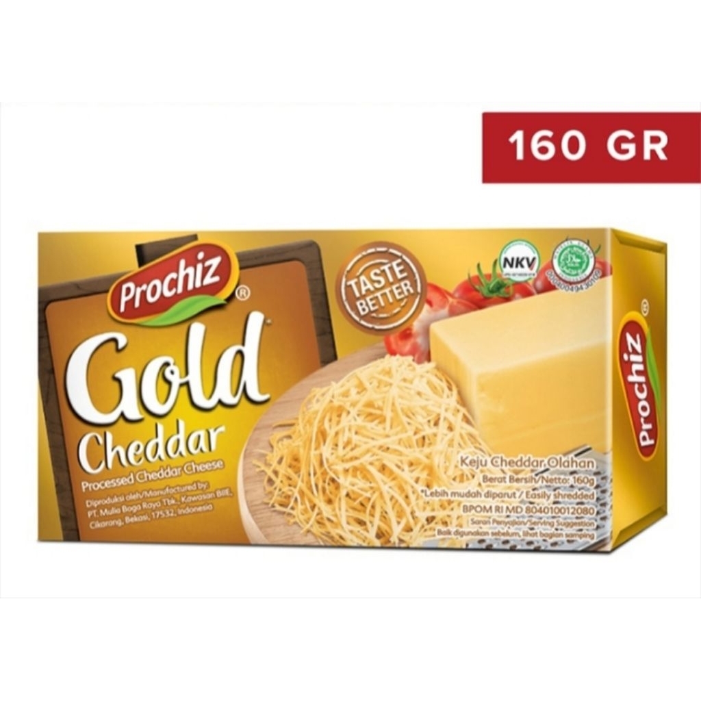 

Prochiz Gold Keju Cheddar Olahan Box 160 G
