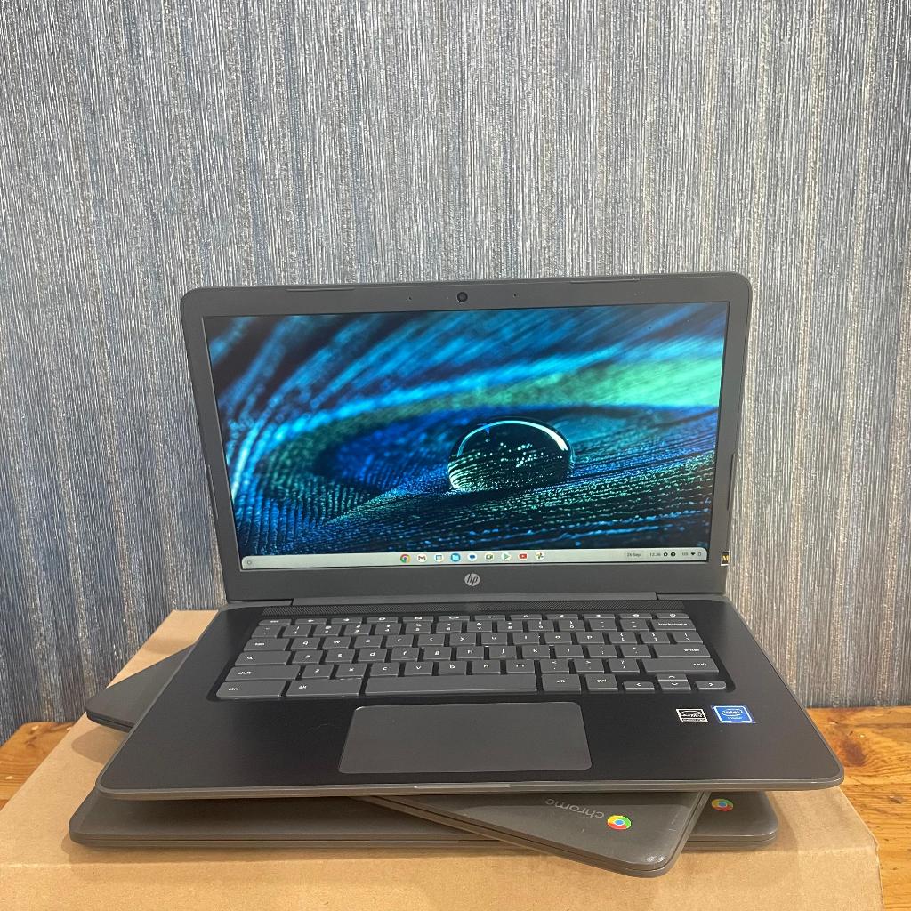 READY STOCK Laptop HP ChromeBook 14 G5,  INTEL CELERON - N3450, 1,1Ghz,  RAM 4GB/64GB, Grey