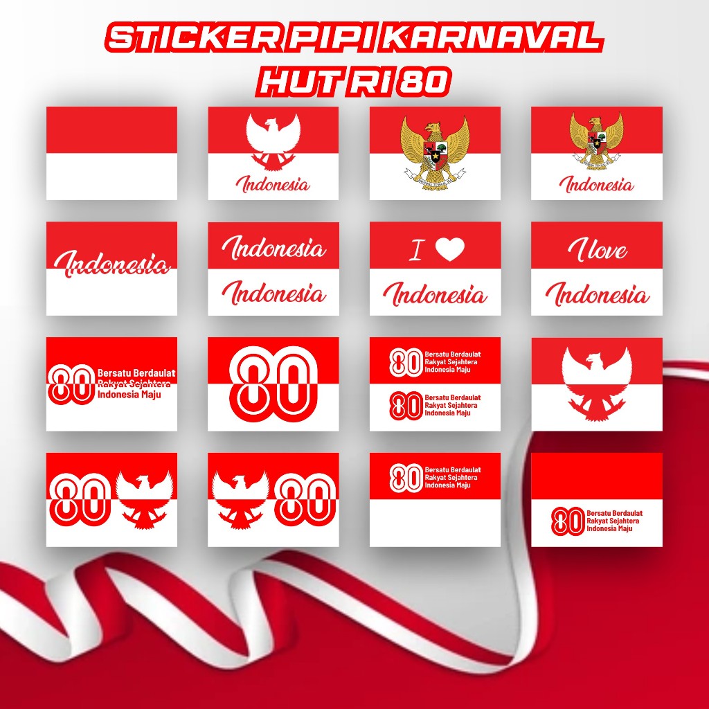 

Stiker Pipi Merah Putih/Stiker Dirgahayu Kemerdekaan RI untuk Karnaval Dll