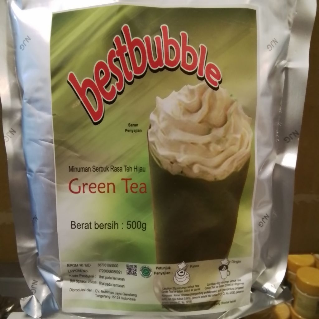

BestBubble Minuman Serbuk Rasa Green Tea 500gr