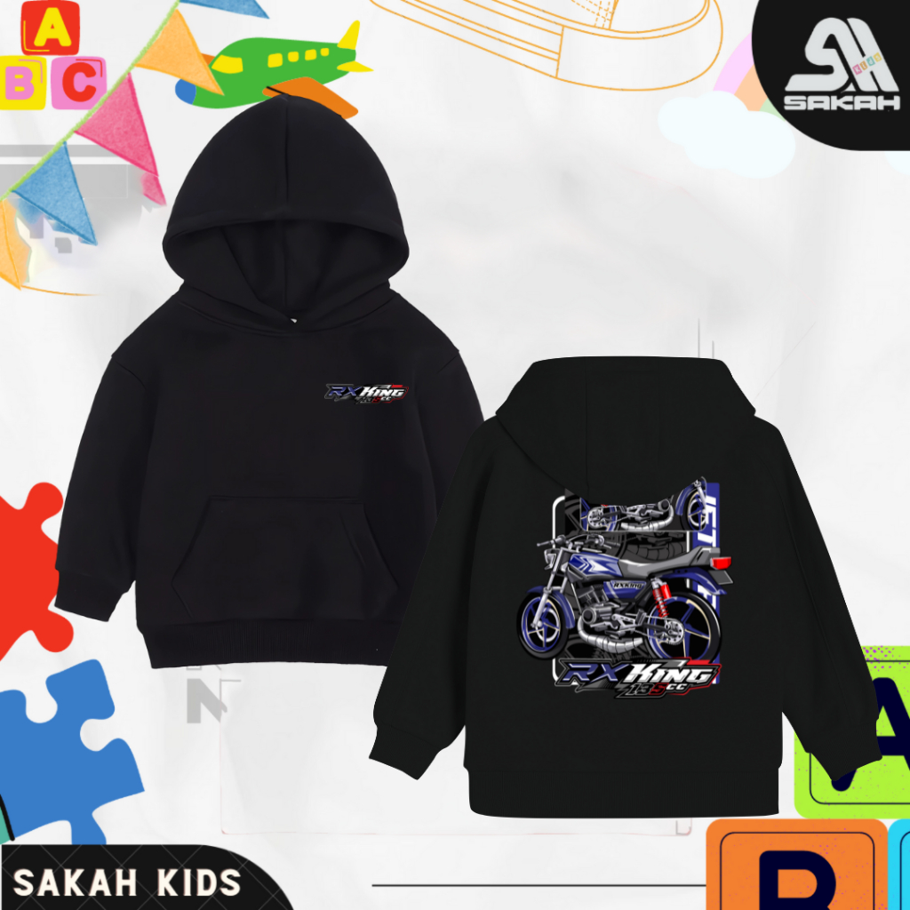 JAKET SWEATER HOODIE Anak Laki-laki Perempuan RX KING 1 Bahan Cotton Fleece