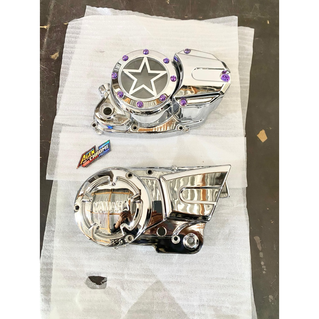 BAK MESIN RX KING TRANSPARAN TITANIUM