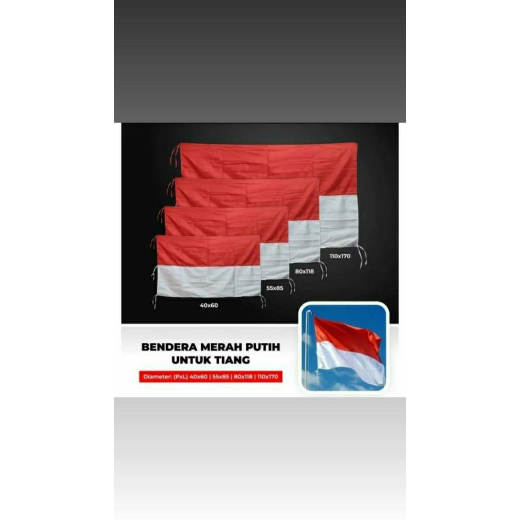 Bendera merah putih kain peles