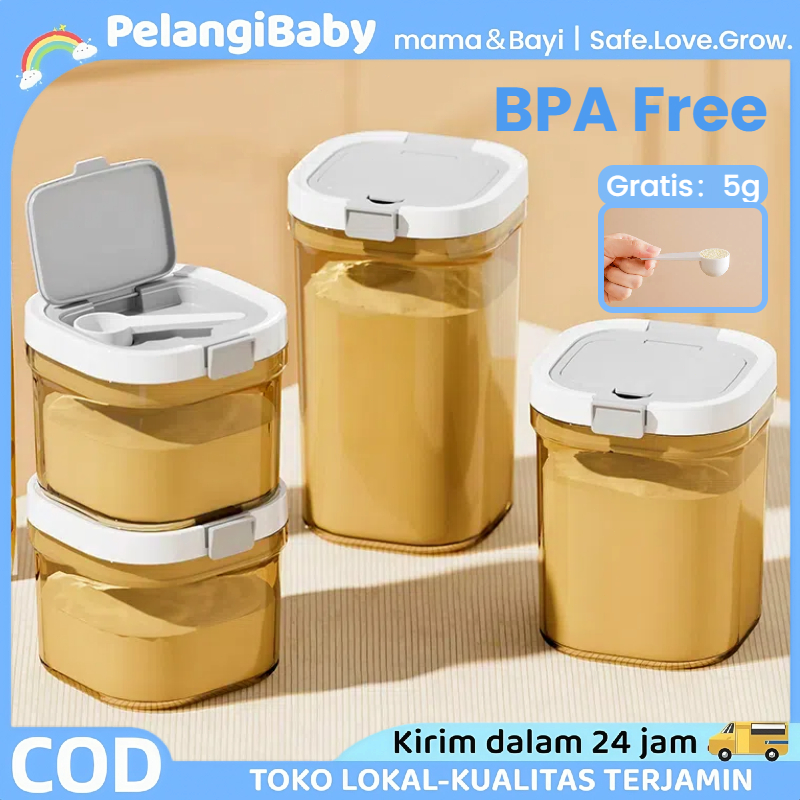 LuxeHaven【BPA FREE】1800ML/2400ML 1KG Tempat Susu Bubuk Bayi Wadah Susu Toples Makanan Vacuum Sealed 