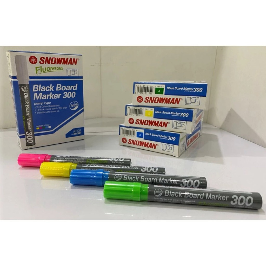 

Spidol Snowman Black Board 300 T Chisel Tip/ Ujung Bentuk Stabilo