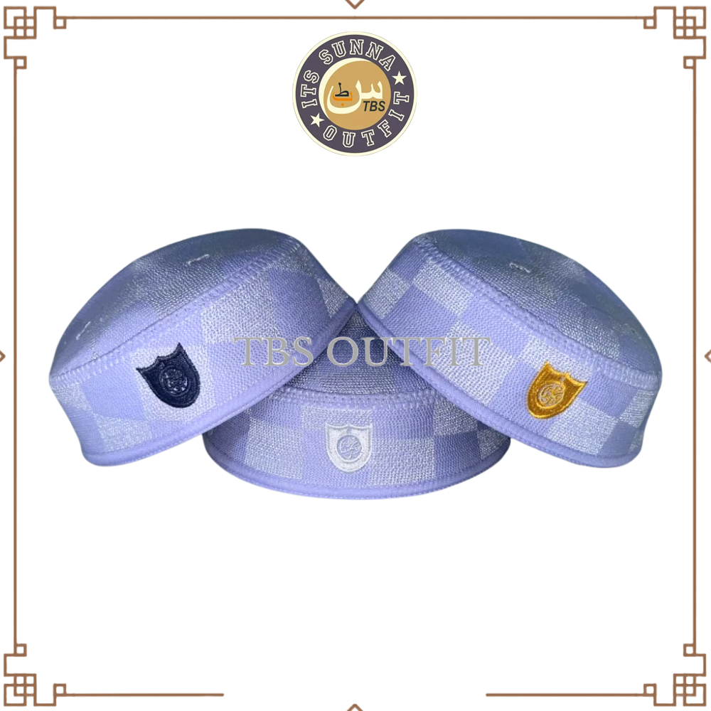 Peci MALAYSIA MOTIF Catur A5, Palestina, Wajik, Kopiah Haji Pria Malaisia Putih Hitam Dewasa Anak La