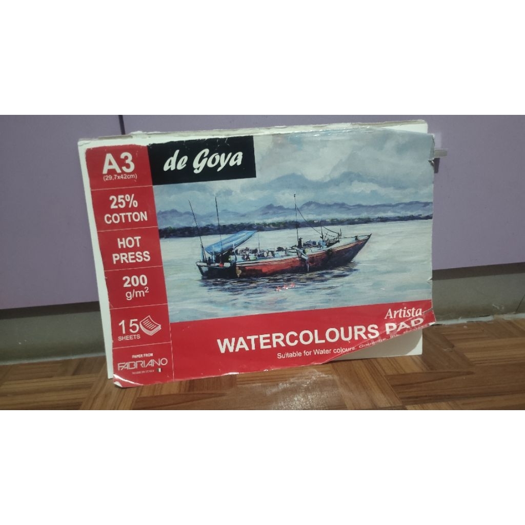 

kertas de goya artisa watercolors pad ukuran a3/200gsm 4 lbr