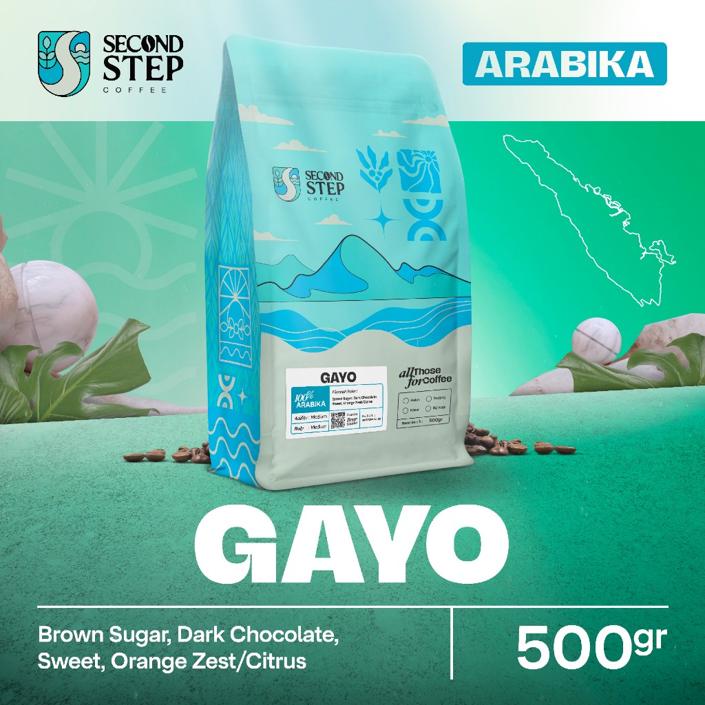 

Biji Kopi Bubuk Arabika Gayo Aceh Arabica Coffee Roast Beans 500gr Coffe