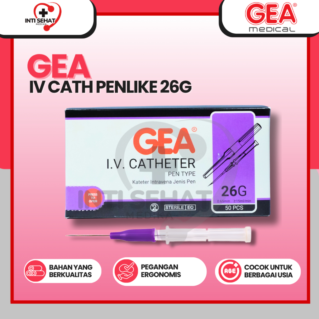 GEA I.V Catheter Penlike - Jarum Infus - Kateter Penlike - 26G