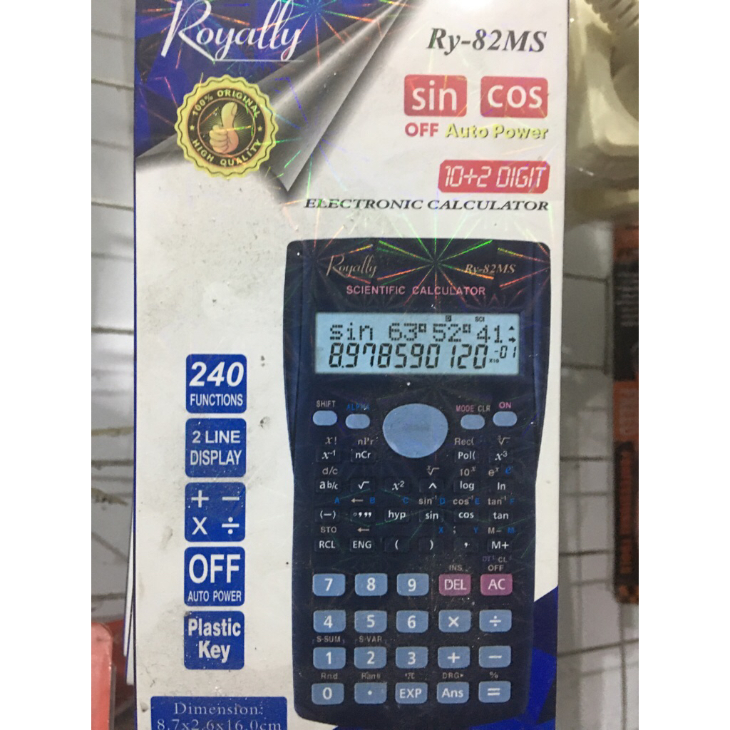 

Kalkulator elektronik sin COS off Auto Power