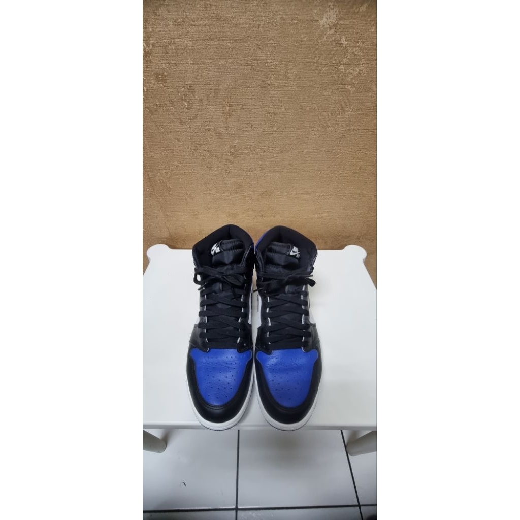S-27 sepatu sneakers jordan 1 high ROYAL TOE size 45 used bekas ori