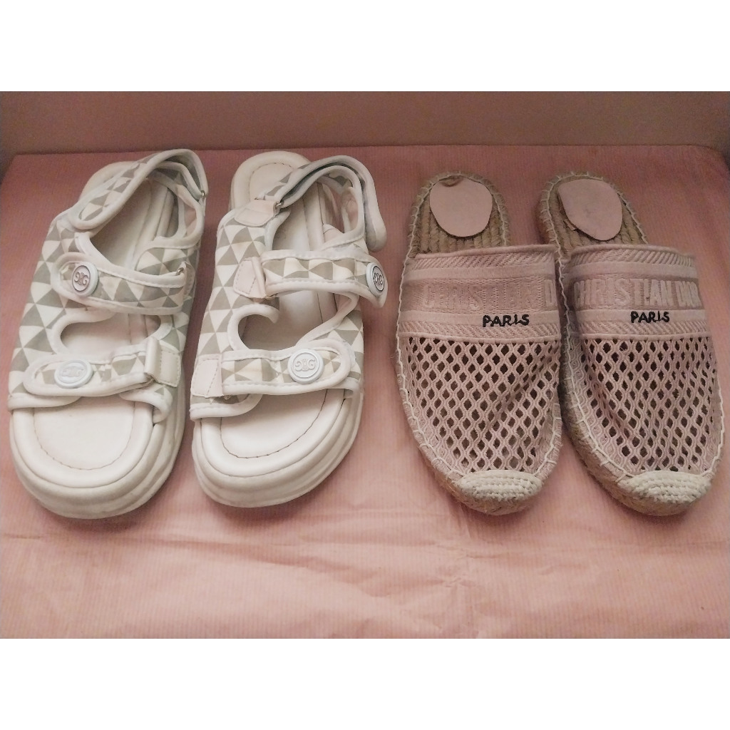 Sepatu Sandal Qiufeng & Sandal Selop Christian Dior Wanita