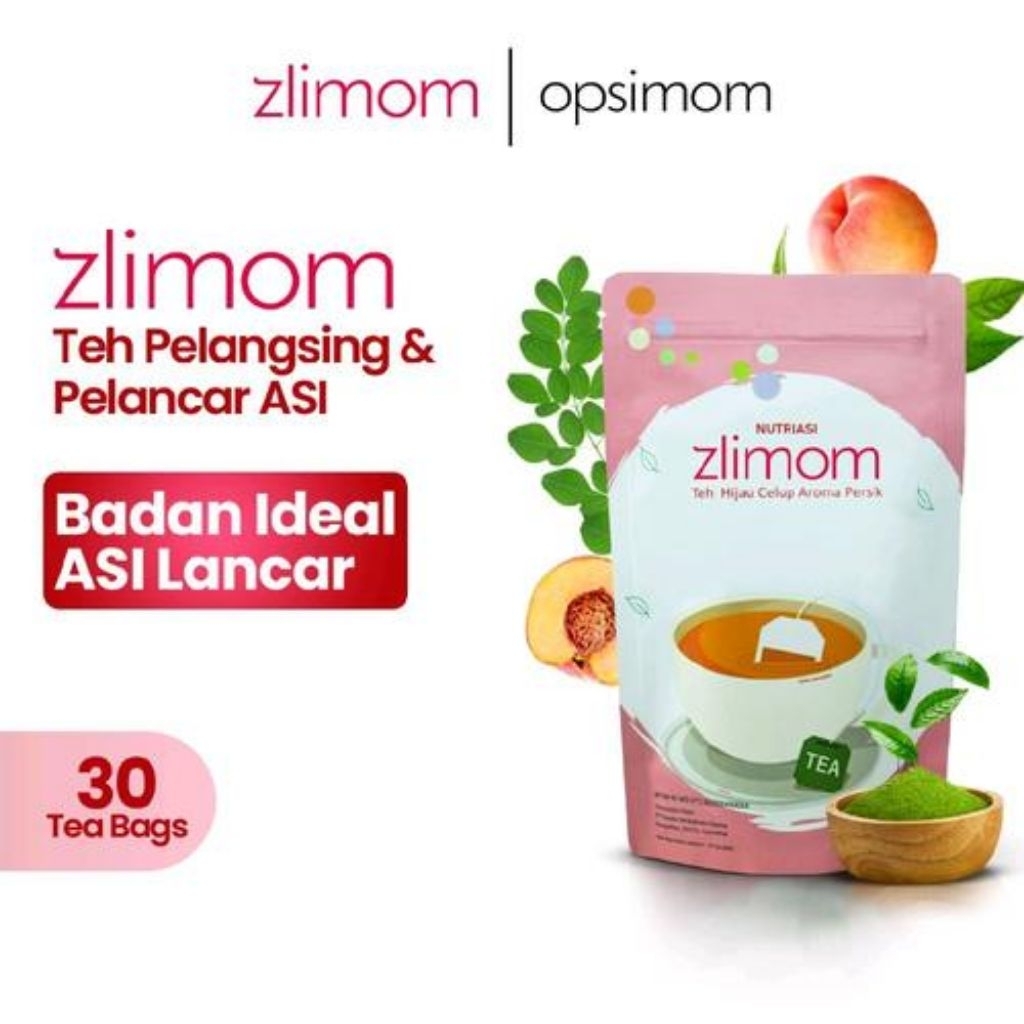

Zlimom Teh Hijau Celup Aroma Persik 30 Kantong Teh Opsimom