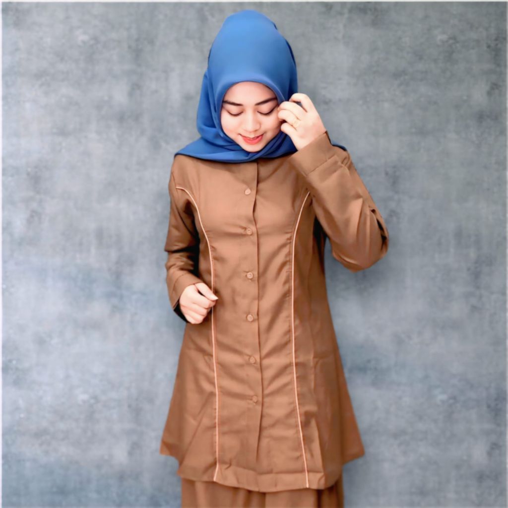 Stelan Baju Kerja Pemda | Stelan Rok Baju Pemda | Bahan Toyobo Premium
