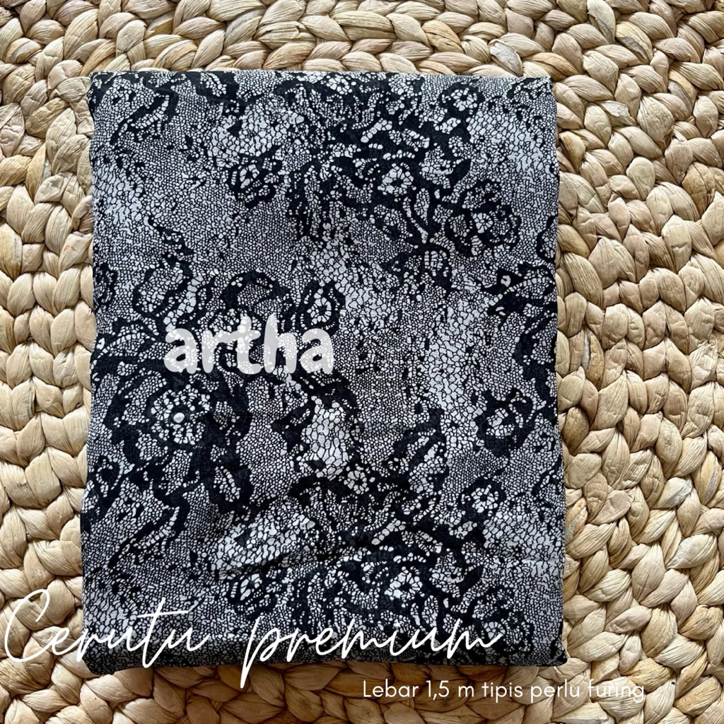 kain ceruty premium motif leopard bahan gamis motif macan