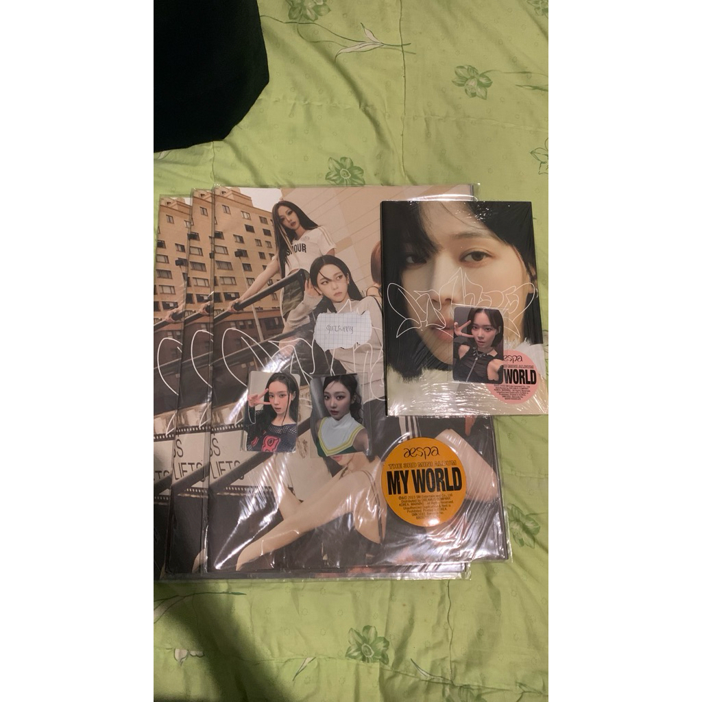 aespa album tabloid my world sealed set with pob (pc preorder benefit)