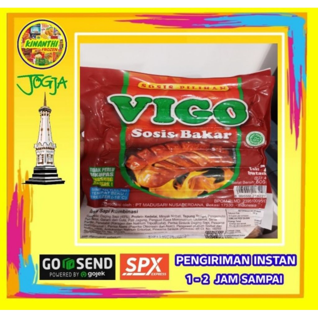 

Sosis bakar Vigo jumbo sapi 500 gr, Jogja Frozen