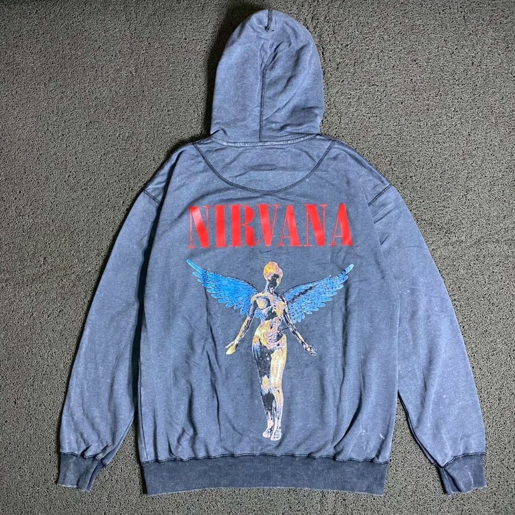 HOODIE ZIPPER NIRVANA MCF WASH