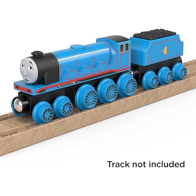 Thomas & Friends Wooden Railway, Gordon Toy Train, Push-Along Engine and Coal Car for Kids Ages 2