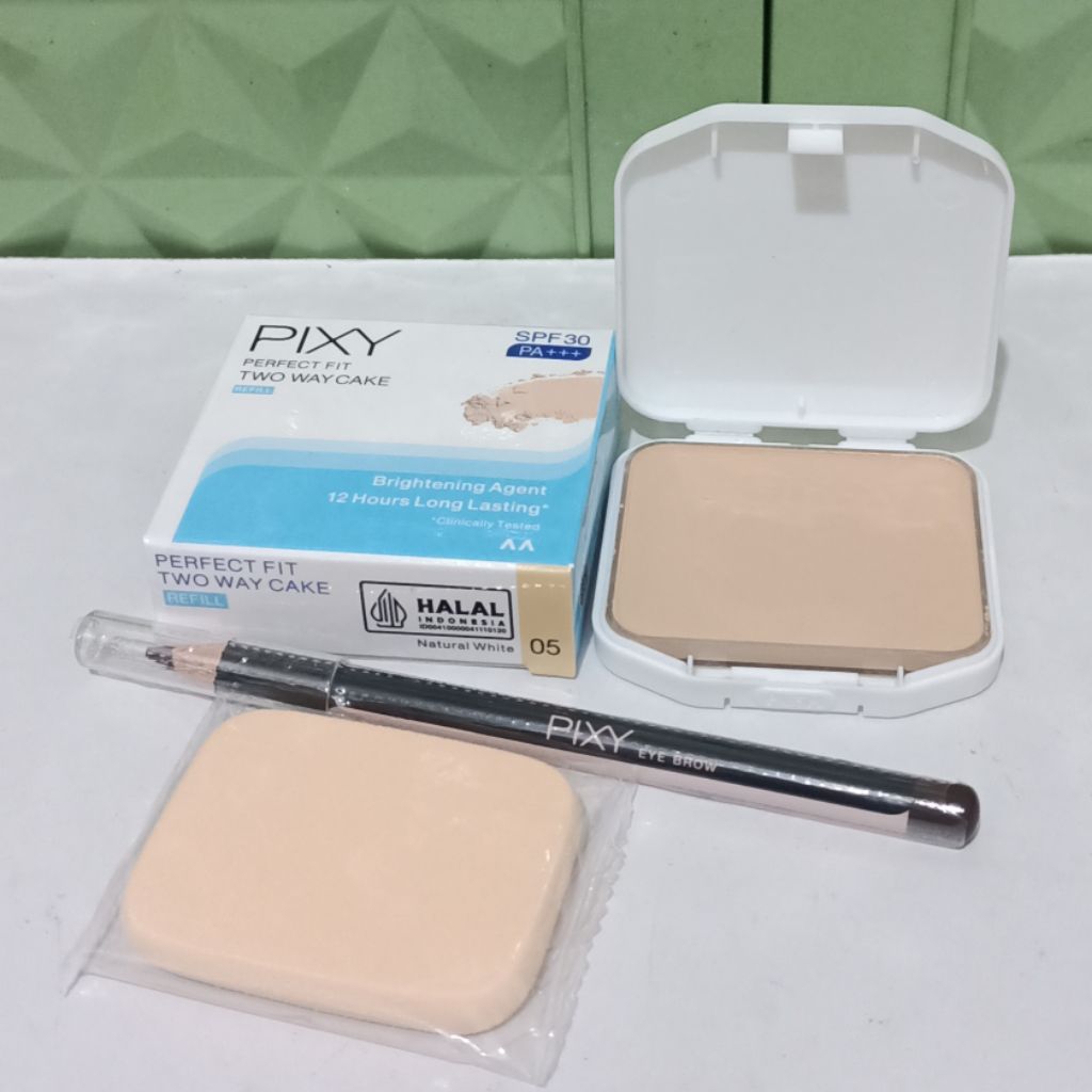 Paket 2in1 | Bedak Refil Pixy 05 + Pixy Eyebrow Brown ORIGINAL 100%