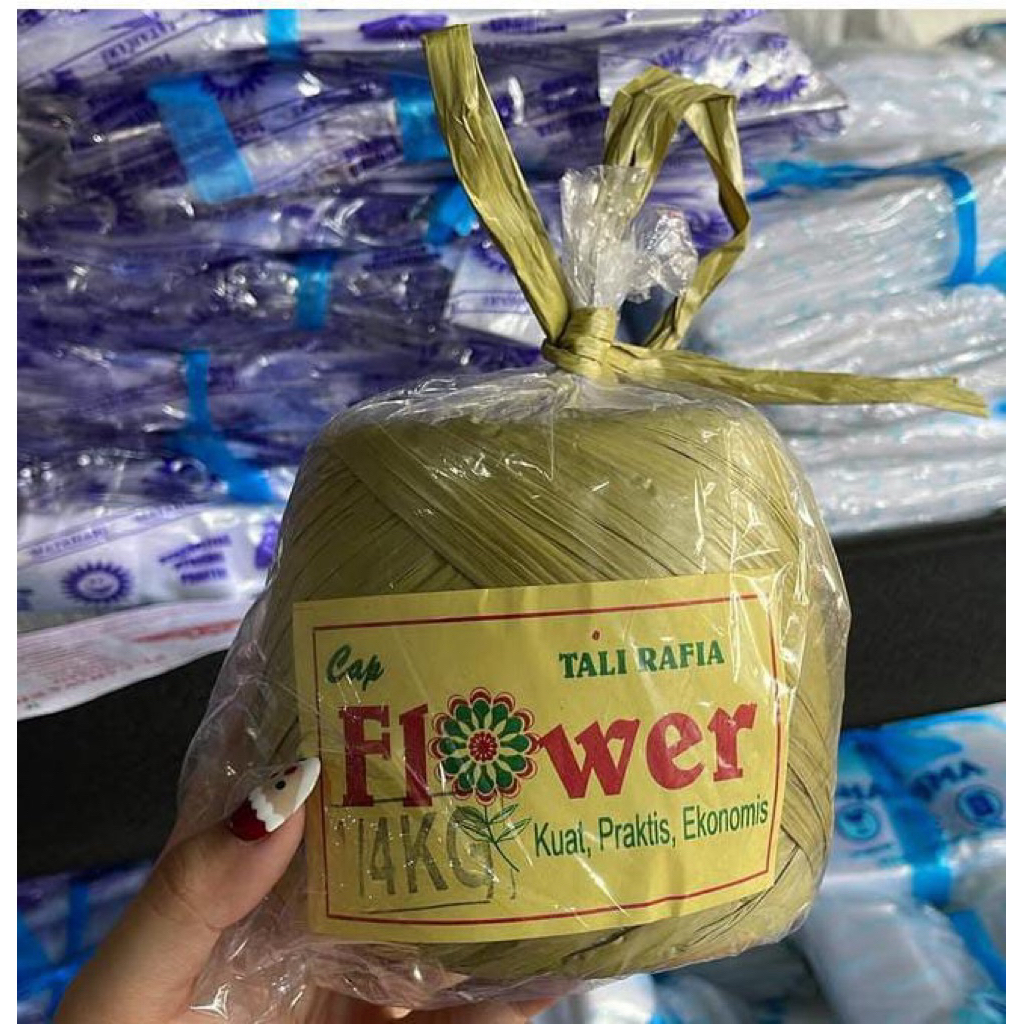 

TALI FLOWER (tali rapia )1/4kg bahan tebal berkualitaa