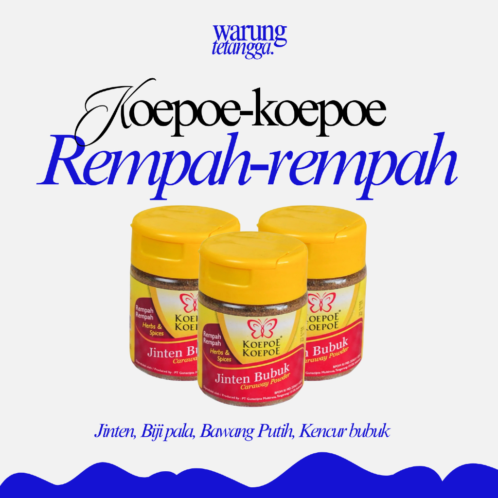 

KOEPOE KOEPOE REMPAH REMPAH KENCUR BUBUK | BAWANG PUTIH BUBUK | BIJI PALA BUBUK | JINTEN BUBUK