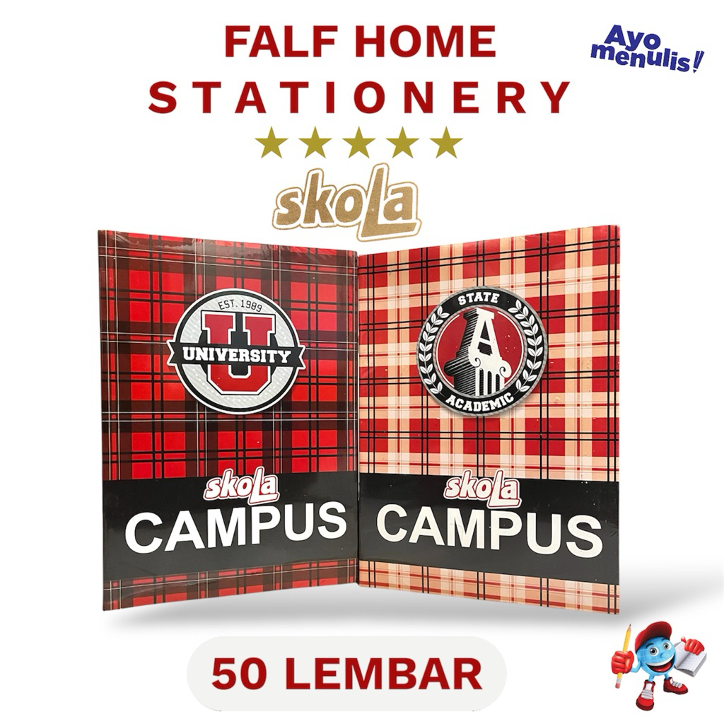 

Skola Campus Maxi Buku Tulis 36-50 Lembar 1 Pack 10 Buku