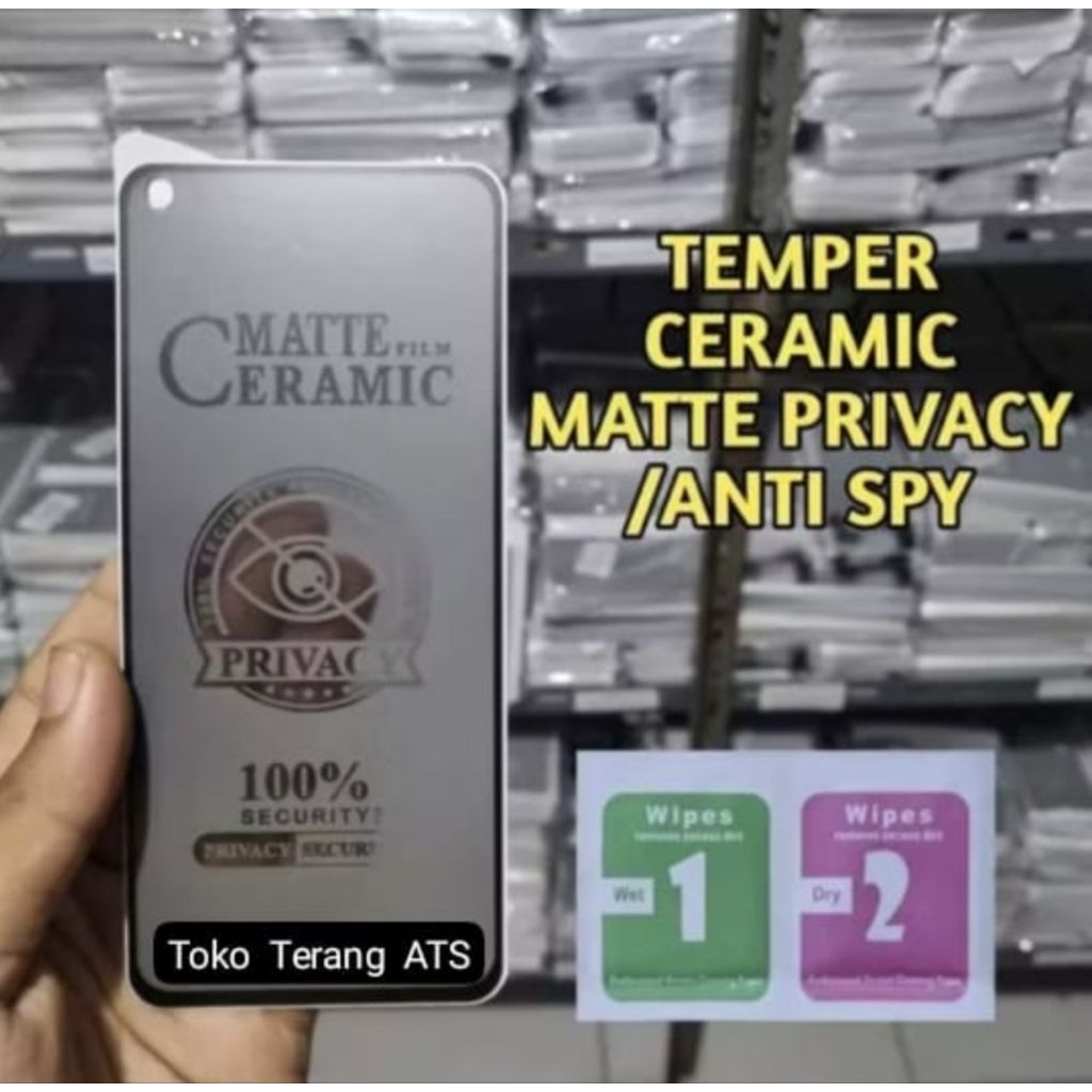 Tempered Matte Film Ceramic Privacy Anti Spy For Tipe Hp Vivo All Type Tg Anti Gores Temper Anti Pec