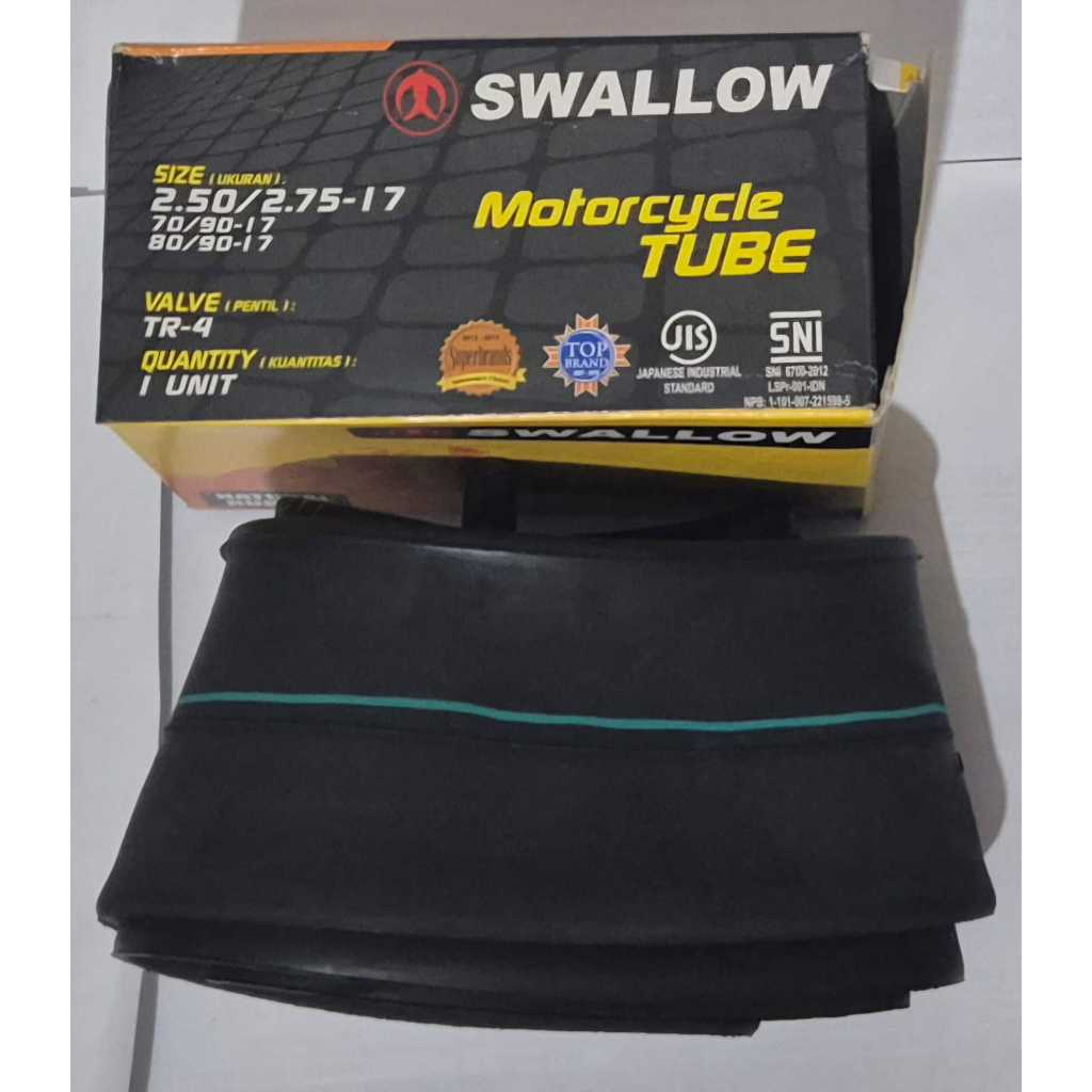 Ban Dalam Belakang Swallow 250/275-17 untuk Motor Bebek dengan ban 17 inchi
