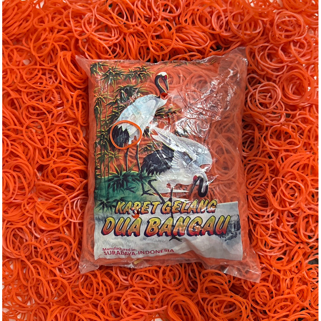 KARET GELANG PENTIL SUPER LUBANG MINI CAP 2 BANGAU | KARET BERKUALITAS MURAH WARNA KARET MERAH ORENY